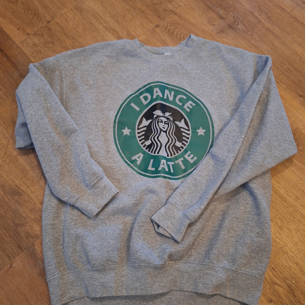Gray 'I Dance A Latte' Sweatshirt